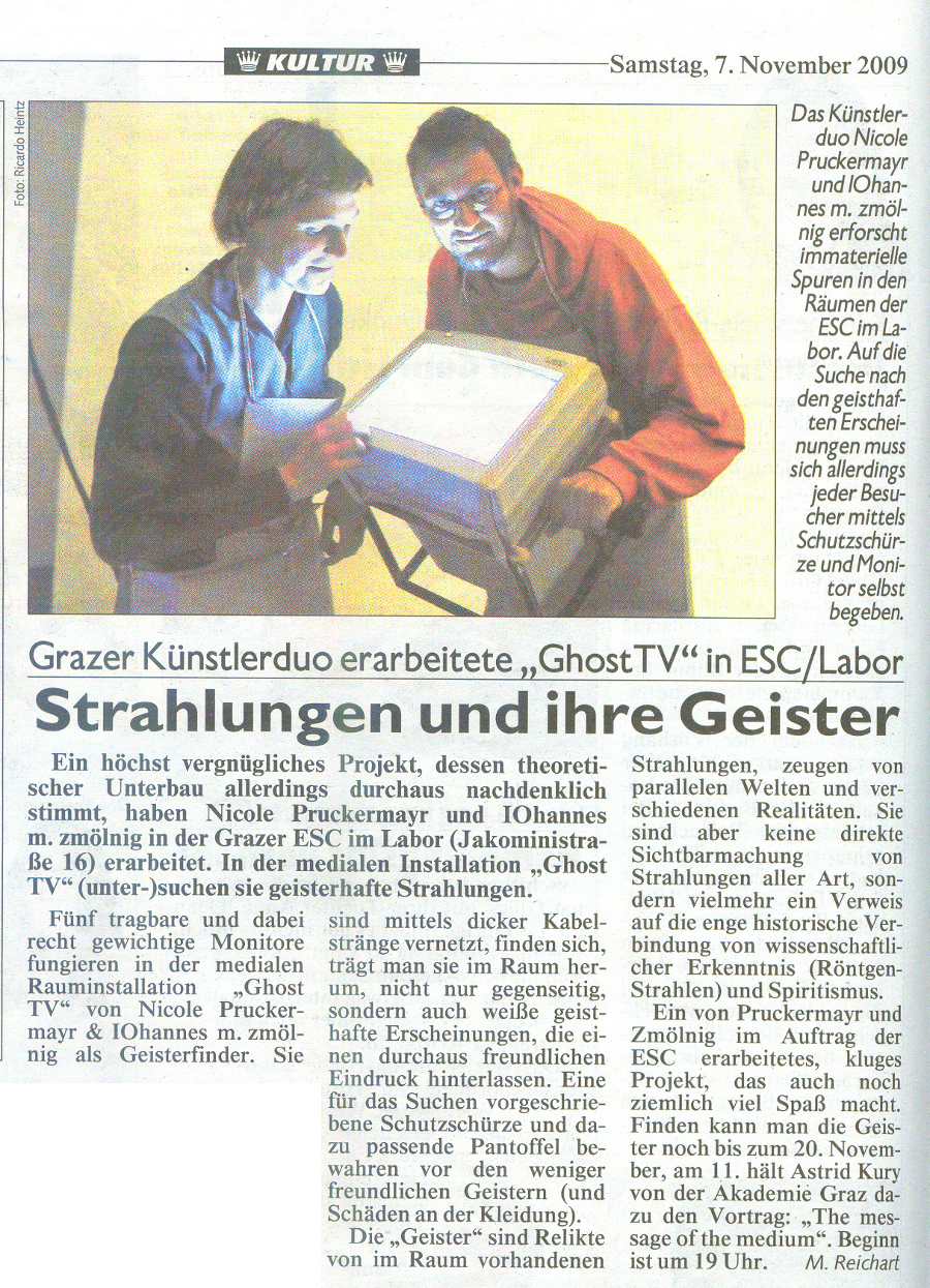 Bericht in der Steirerkrone am 7. November 2009